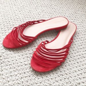 Something Navy Red Abby Banded Slide Sandal